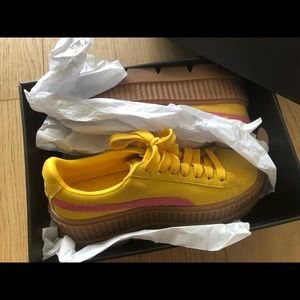 Puma fenty cleated creeper suede sneakers.